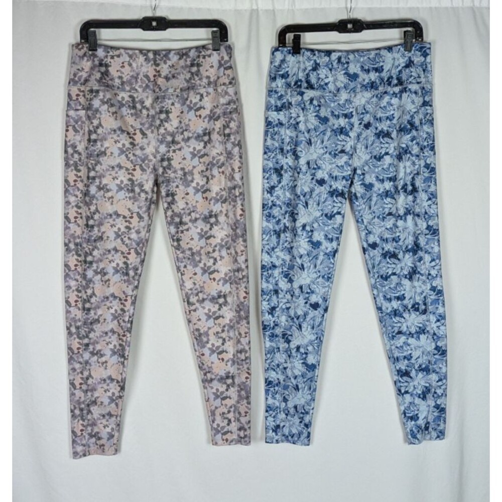 Starting Point XL Leggings Pull On High Rise Side Pocket Lot of 2 Athletic Gym